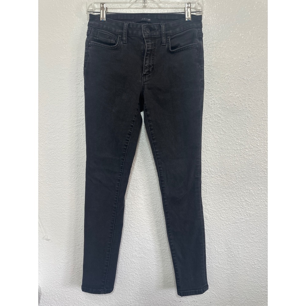 Joes Jeans Womens Skinny Faded Black Stretch Denim Jeans Size 26 Mid Rise